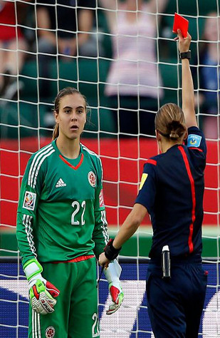 Soccer Red Card Women